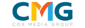 Cox Media Group (CMG) logo with multicolored letters in blue, yellow, and orange, and the tagline below.
